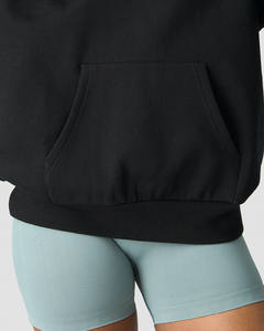 Alta calidad bajo MOQ negro liso mujer Sudadera con capucha antiarrugas transpirable gimnasio entrenamiento y ropa deportiva pulóver Sudadera con capucha para mujer - Product Image 5