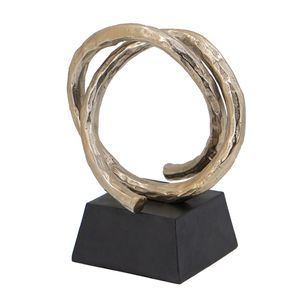 Sculpture en métal faite à la main, idéale pour une présentation décorative sur des tables, des étagères, des cheminées ou des espaces de travail - Product Image 5