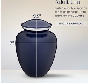 Cobalt Blue Embrace Adult Personalized Golf Cremation <b>Urns</b> for Human Ashes <b>Large</b> Funeral <b>Urn</b> for Men and Women Custom SIze <b>Urns</b> - Product Image 6