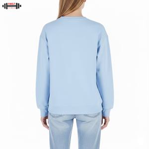 Sudadera de invierno de alta calidad con media cremallera y cuello en V, estilo urbano, para mujer, personalizable, con hombros caídos y forro polar. - Product Image 2