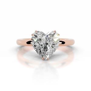 Anillo de Oro de 14 Quilates con Diamante Cultivado en Laboratorio en Forma de Corazón de 2 Quilates, Certificado IGI, Blanco/Amarillo/Rosa, para Mujer, Regalo de Fiesta y Boda - Product Image 1