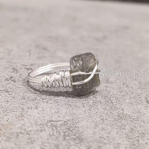 Anillo de Plata de Ley 925 con Labradorita Natural para Mujer, Anillo de Alambre, Regalo de Navidad o Cumpleaños, Joyería Hecha a Mano - Product Image 5