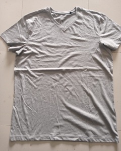 T-shirt en tricot à col en V pour homme, confortable, uni, en coton biologique doux, manches courtes, respirant, écologique, décontracté, été - Product Image 4