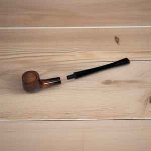 Pipa de Fumar de Madera Maciza Premium, Curvada, Moderna, Hecha a Mano, Reutilizable para una Experiencia de Fumado Suave - Product Image 4