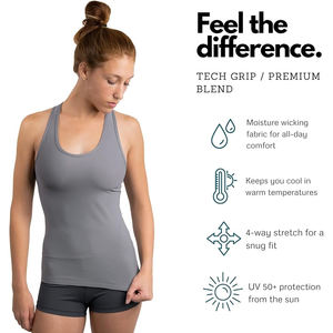 Débardeurs sans manches à col rond côtelé sur mesure, coupe ajustée, grande taille pour femmes et hommes, coton biologique écologique, respirant, tenue d'été - Product Image 2