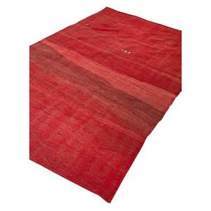 Alfombra de Lana Nayaab de Gran Tamaño 9x12, Color Rojo y Naranja Clásico, Tejido Plano para Entrada del Hogar -Paem-887 - Product Image 2