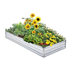 hot sale galvanized metal <b>rectangle</b> planter tub garden planter decorative roof metal antique planter home and garden - Product Image 1