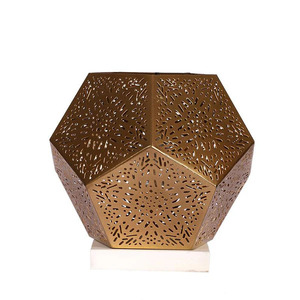 Lampe de table en métal chic et support de lampe à thé parfait pour n'importe quelle pièce Lampe de table en métal élégante et support de lampe à thé Lueur ambiante - Product Image 3