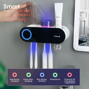 Esterilizador de Cepillos de Dientes de Pared OEM/ODM para 2 Cepillos, Recargable e Inalámbrico, con Luz UV, para Baño - Product Image 1