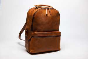 Sac à dos de voyage professionnel unisexe de haute qualité, personnalisable avec logo, en cuir véritable, imperméable, en coton, antivol, avec fermeture éclair vintage - Product Image 3