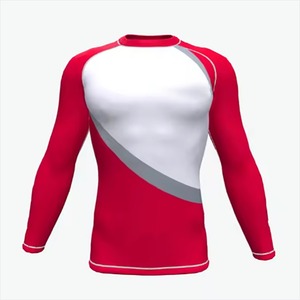 เสื้อรัดกล้ามเนื้อแบบพิมพ์ลายด้วยความร้อน Blank Sports Rash Guard แขนยาว สกรีนโลโก้ได้ ระบายอากาศ แห้งเร็ว ผลิตจากโพลีเอสเตอร์ สำหรับทุกเพศ - Product Image 3