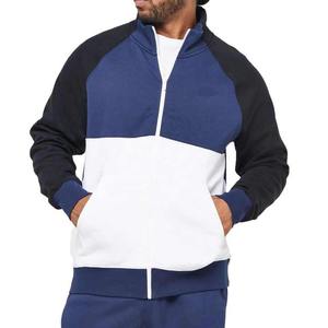 Survêtement à blocs de couleurs pour hommes veste et pantalon à fermeture éclair complète ensemble deux pièces vêtements de sport athlétiques pour jogging et gym - Product Image 6