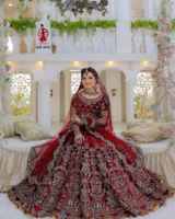 Lehenga Choli de mariée, magnifique broderie, matériaux recyclés, anti-humidité, infroissable, pour fêtes d'hiver et mariages