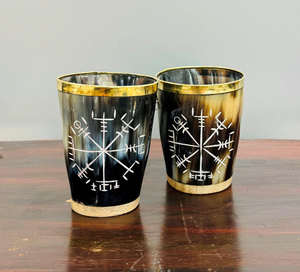 แก้วช็อตทรงสัตว์ทำจากวัสดุเขาควายออร์แกนิกขัดเงา ดีไซน์หรูหรา สำหรับตกแต่งบ้านและประสบการณ์การดื่ม - Product Image 1