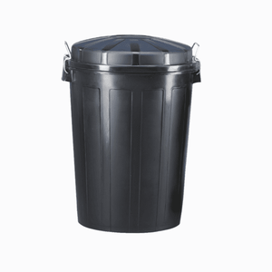 Contenitore da 95L con coperchio nero e senza pedale. 1 unità. - Product Image 1