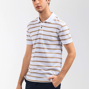 T-shirt de sport 100% coton à manches courtes anti-rides pour hommes, couleur unie pour polo avec tissu en toile - Product Image 5