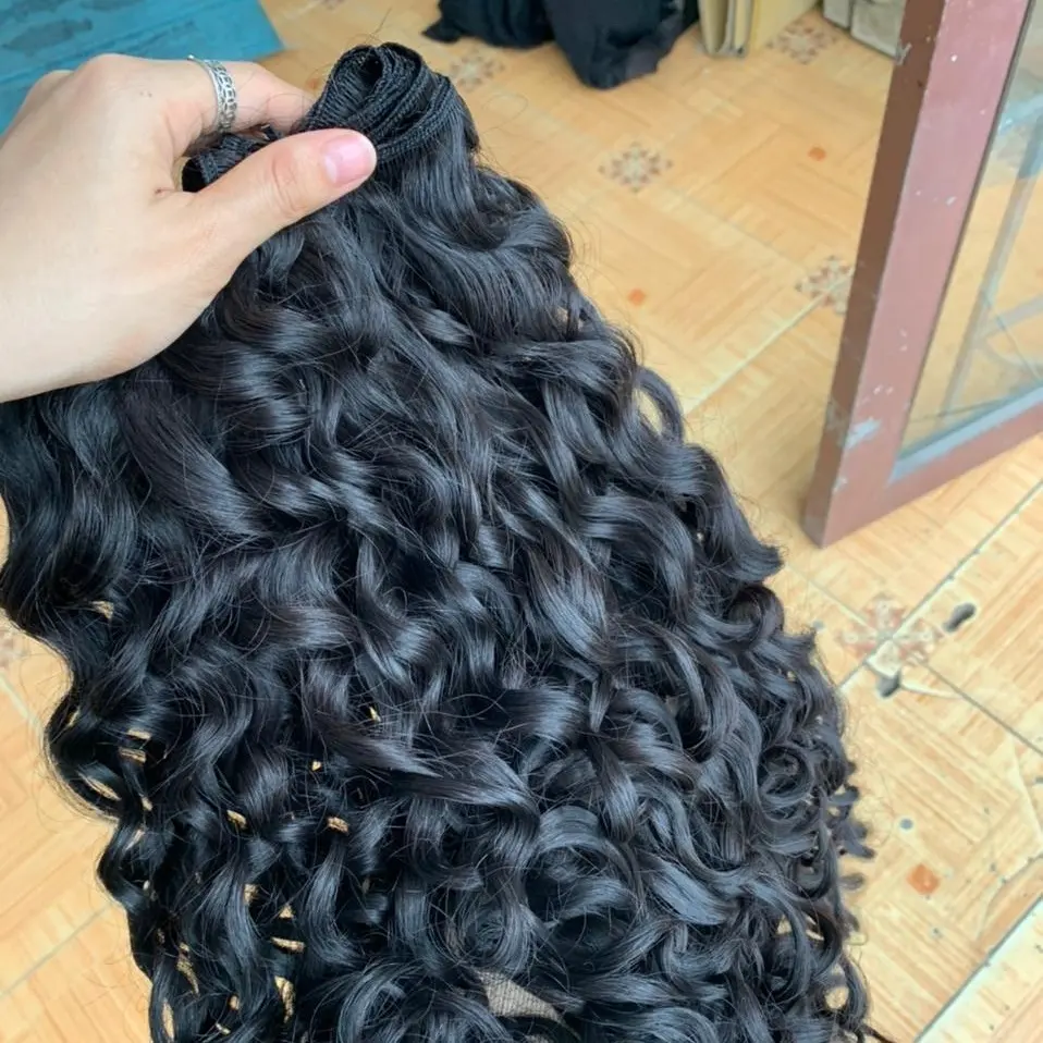 Pixie Curls Wig VIetnamese Raw Hair Human Hair Extension Vendors Grade 10A 11A 12A, 100% human hair no synthetic no tangle