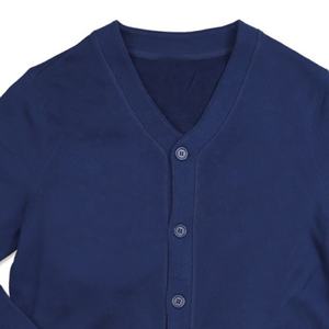 2023 nouveau unisexe personnalisé décontracté hiver Cardigan couleur personnalisée acrylique laine goutte épaule en détresse pull broderie - Product Image 2