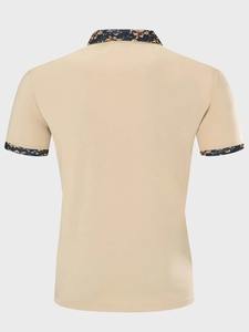 Polo à col rabattu 100% coton sur mesure Vêtements décontractés T-shirt polo à manches courtes de couleur unie pour hommes - Product Image 2