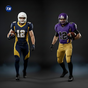 กางเกงขาสั้นฟุตบอลอเมริกันพิมพ์ลาย 3 มิติ สวมใส่สบาย ทนทาน ผลิตจากโพลีเอสเตอร์ 100% แห้งเร็ว ระบายอากาศได้ดี มีไซส์พลัส - Product Image 1