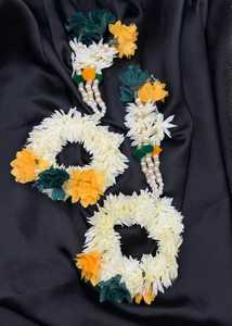 เครื่องประดับดอกมะลิประดิษฐ์ทำมือสำหรับเจ้าสาวและเพื่อนเจ้าสาวในงานเมยอน ฮาลดี งานเฉลิมฉลองต่างๆ เครื่องประดับกัจราสำหรับผู้หญิง - Product Image 4