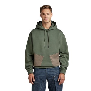 เสื้อฮู้ดดี้โอเวอร์ไซส์ทรงหลวม ผ้าฝ้ายออร์แกนิค 100% น้ำหนักมาก สกรีนโลโก้ได้  สำหรับผู้ชาย เนื้อผ้านุ่ม หนา อุ่น เหมาะสำหรับฤดูหนาว - Product Image 1