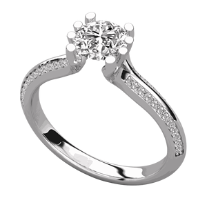Anillo Solitario con Diamante Redondo - Product Image 4