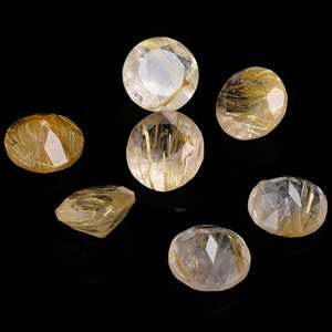 คุณภาพสูงฟรีขนาดธรรมชาติทอง Rutile ควอตซ์ Cabochon พลอยหลวม Lot สําหรับเครื่องประดับ Healing พลอย Healing ราคาต่ํา - Product Image 1
