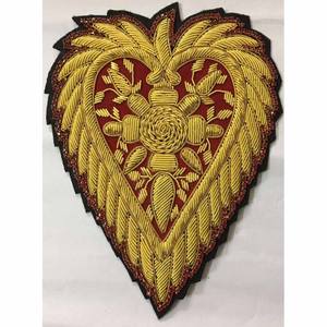 Lettres d'amour broche broderie à la main indien soie badges emblème chine motif créatif broche broches décoratives simple broche - Product Image 1