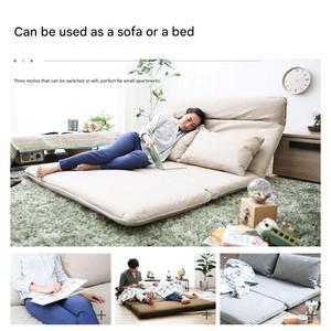 Canapé-lit pliable de style japonais Kino 1,5 m pour deux personnes, idéal pour s'asseoir, dormir, se reposer, lire, faire la sieste, canapés-lits doux - Product Image 3