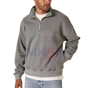 Meilleure qualité bas prix séchage rapide Street Style hommes demi-zip sweats/concevoir votre propre couleur personnalisée hommes demi-fermeture éclair sweat - Product Image 1