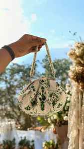 ผู้หญิงแฟชั่นคลาสสิกกันน้ำกระเป๋าคลัทช์ผ้านอนวูฟเวนประดับด้วยมุกประดับด้วยลูกปัดงานฝีมือประดับตกแต่งที่มีน้ำหนักเบามีสไตล์สำหรับทุกรูปแบบ - Product Image 4