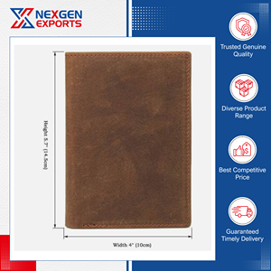 ซองหนังใส่หนังสือเดินทางที่ใส่พาสปอร์ตแบบเย็บด้วยมือเป็นมิตรกับการเดินทางแบบมาตรฐาน - Product Image 6