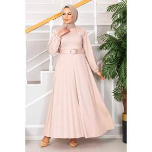 Hijab modeste avec ceinture Asmara Powder Color - Product Image 1