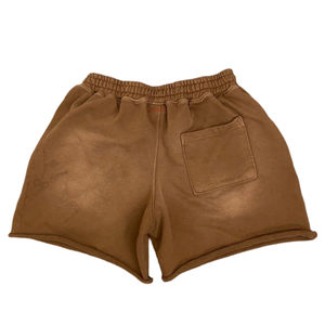 Shorts de survêtement vintage pour homme, taille haute, respirants, imprimés en relief, effet délavé soleil, motif uni, style streetwear d'été - Product Image 2