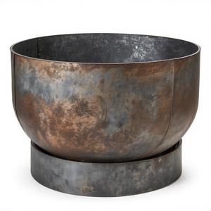 GlowHaven <b>Firepit</b> in Charcoal Steel for Garden Lounging <b>Firepit</b> <b>Bowl</b> for Outdoor Garden Patio Heating Camping and Decoration Use - Product Image 3