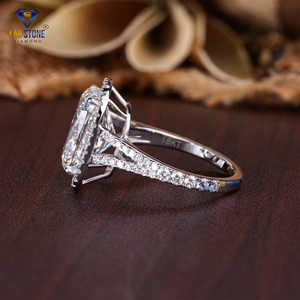 แหวนทองคำขาวประดับเพชรทรงกลมและทรงคุชชั่น 6.772 กะรัต โดย Lab-Stone/ แหวนที่เพิ่มความหรูหรา / สี EF-VS - Product Image 3