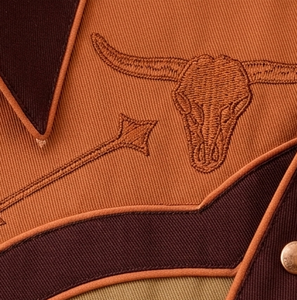 Chemise Western Unisexe Décontractée Coupe Slim à Manches Longues Broderie Rodeo Boutonnée avec Passepoil Contrastant Personnalisable OEM - Product Image 3