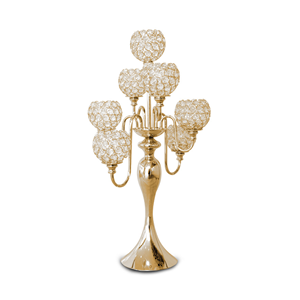 ชุดเชิงเทียน 5 แขนโลหะขัดทอง 2 ชิ้นสําหรับตกแต่งกิจกรรมที่บ้านของขวัญที่มีค่าที่สุดสําหรับซัพพลายเออร์อินเดียขายส่ง - Product Image 2