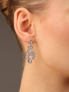 Exclusivo Conjunto de Joyería para Mujer, para Fiestas de Novia, Collar y Aretes de Diamantes Americanos de Primera Calidad - Product Image 5