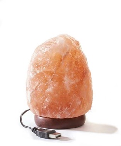 Himalayan Natural Salt Lamp White Rock USB With <b>Color</b> <b>Changing</b> <b>Lights</b> Hand Crafted Salt - Product Image 1