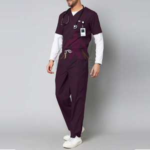 Made Best Material Cotton <b>Scrub</b> Suit Custom Color Custom Logo High Quality 160-200 GSM Custom <b>Size</b> <b>Plus</b> <b>Size</b> Hot Sale <b>Scrub</b> Sets - Product Image 2