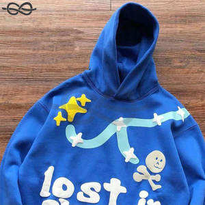 Oem Hip Hop Hombres Campus Gótico Harajuku Casual Sudadera Streetwear Moda Unisex Moda Puff Impresión Sudadera con capucha de gran tamaño - Product Image 2