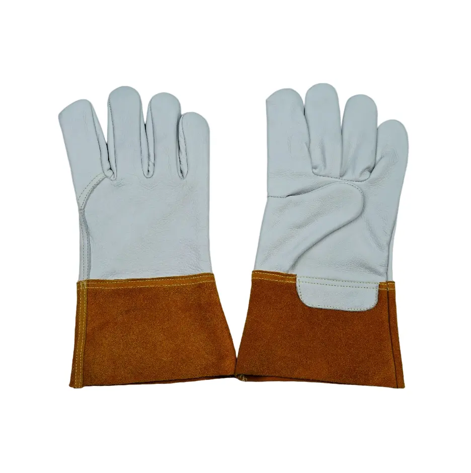 Neuestes Design Premium Leder Industrie bau Schweißer Sicherheits arbeits handschuhe zum Schweißen langlebig im Großhandel