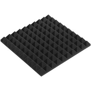 Panneaux acoustiques MXKXP-004, lot de 6, 0,5 m x 0,5 m, 2 pouces d'épaisseur, mousse pyramidale noire pour la réduction de l'écho - Product Image 1