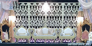 กรอบตกแต่งงานแต่งงานธีมสีสันสดใสแบบตัดด้วยเลเซอร์ แผงฉากหลังตัดด้วยเลเซอร์ดีไซน์ใหม่สีสันสดใส ของตกแต่งงานแต่งงานทันสมัยแบบตัดด้วยเลเซอร์ สินค้านำเข้าจากสหรัฐอเมริกา - Product Image 2