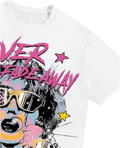 2025 Nueva fábrica al por mayor de alta calidad para hombres camisetas personalizadas de manga corta de moda para hombres camisetas gráficas de Hip Hop - Product Image 4