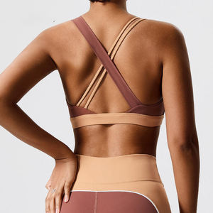 Sujetador Deportivo Sin Costuras de Alta Calidad para Mujer, Antibacteriano, Soporte Medio Frontal, Transpirable, Ajustable, Cuello en V Profundo, para Gimnasio, Yoga, Correr - Product Image 5