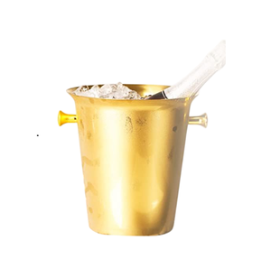 Seau à glace en laiton de style populaire, finition dorée brillante, refroidisseur à vin, utilisation à domicile, hôtel, bar, refroidisseur à vin avec poignée - Product Image 1