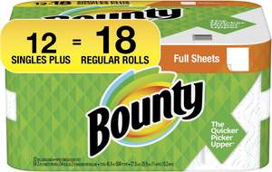 Rollos Gigantes de Toallas de Papel de 2 Capas Bounty, 11" X 10 1/4", Blancas, 20 Onzas Líquidas - Product Image 2